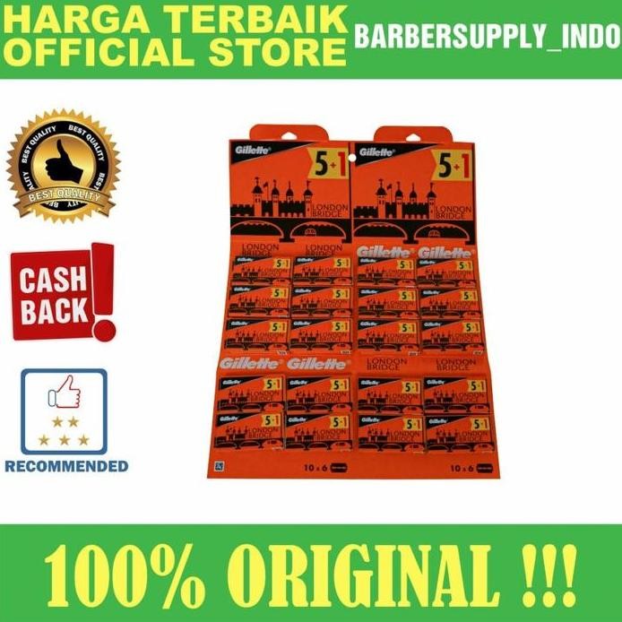 Terlaris Pisau Silet London Bridge Original Barber Pangkas Salon Isi 100 Pcs