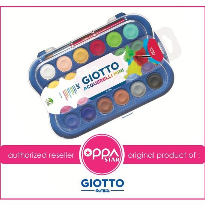 

ready Giotto Acquerelli mini set 24 warna Cat Air Watercolors block