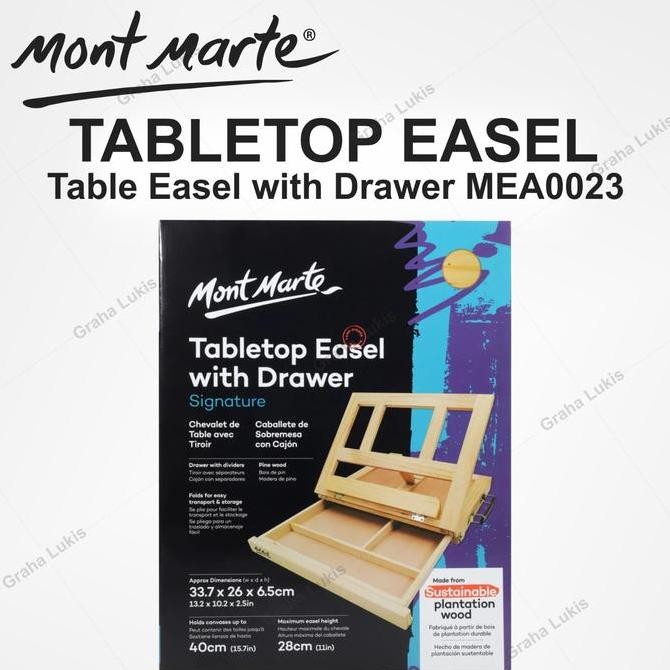 

ready Mont Marte Table Easel with Drawer MEA0023