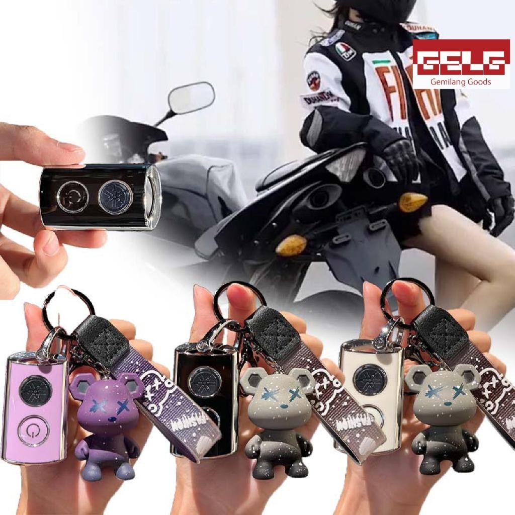 Tasya* Cover Case Kunci Motor Gantungan Kunci Motor Key Protector Untuk Yamaha Nmax/Xmax/Filano/Fazz