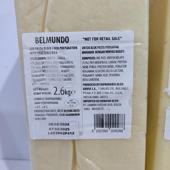 

Sale Parmesan Cheese Block Belmundo 2.6Kg (Whole) - Keju Parmesan Blok