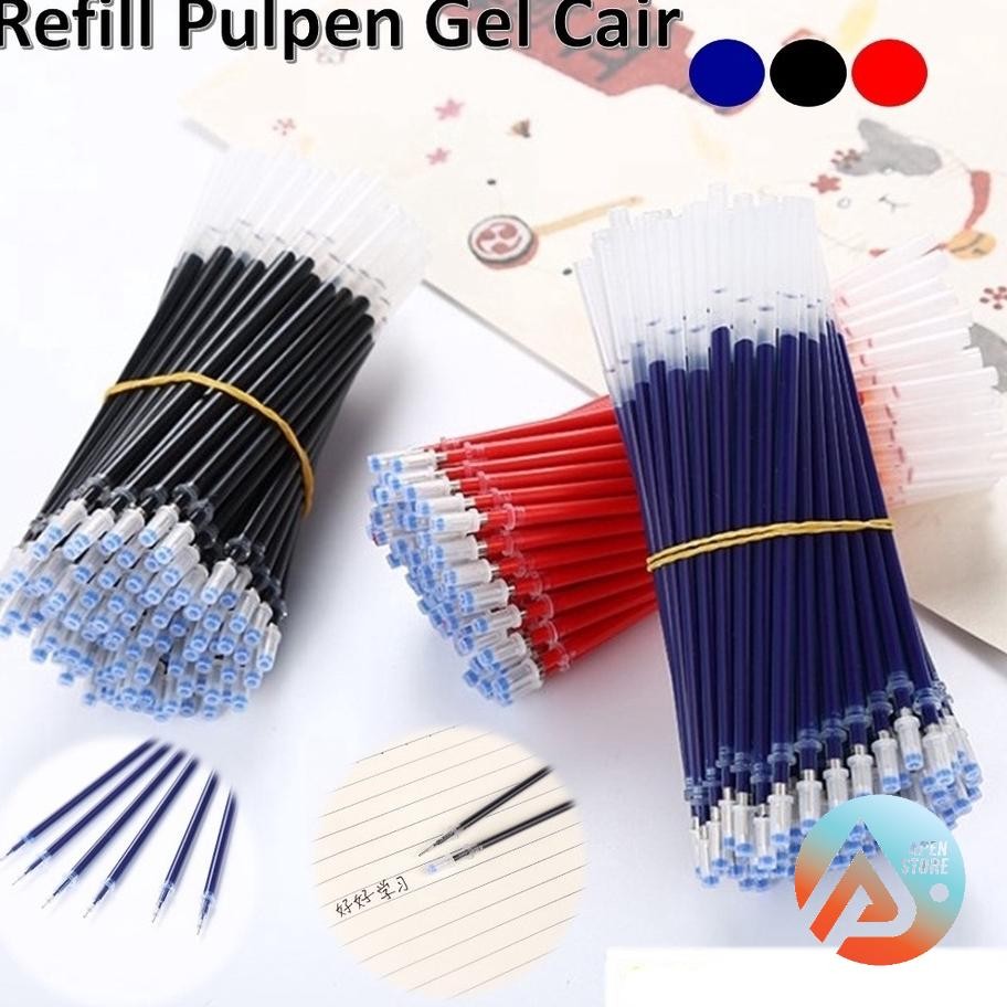 

BARU APEN REFILL TINTA PULPEN GEL PENA CAIR ISI ULANG 0.5MM WARNA BIRU HITAM MERAH BARANG UNIK MURAH LUCU