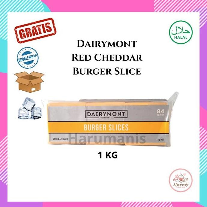 

Murah Dairymont Cheese Slice Burger Red Cheddar 1Kg 84 Slices
