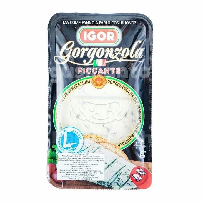 

Promo Keju Igor Gorgonzola Gorgonzolla Piccante Blue Cheese 200G Keju Import
