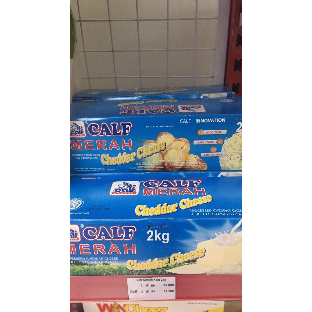 

Promo Calf Merah Keju Cheddar Olahan 2Kg