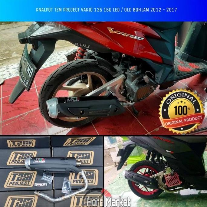 KNALPOT RACING TZM PROJECT VARIO TECHNO 125 150 OLD LED BOHLAM CBS