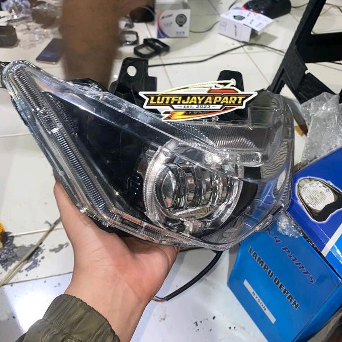New Reflektor Beat Deluxe 2020-2023 Set Biled Daymaker 4 lensa Cahaya Super Terang Kualitas Terbaik 