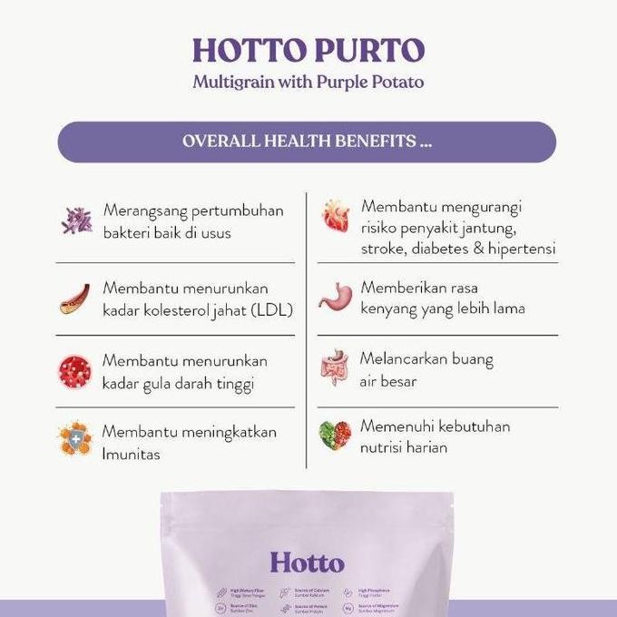 

Hotto Purto Multigrain/Oat With Purple Potato - 1 Pouch 16Sachet Promo