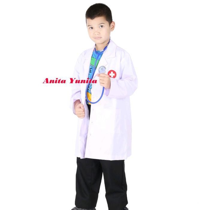 Baju Dokter Anak Kostum Dokter Kostum Anak Jas Dokter Putih Sneli Anak Kostum Karnaval Baju Profesi 