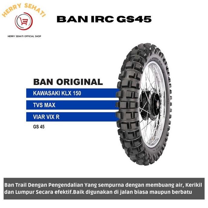 [Expert] BAN MOTOR TRAIL/BAN TAHU/MOTORCROSS MEREK IRC 90/90-14 GS45