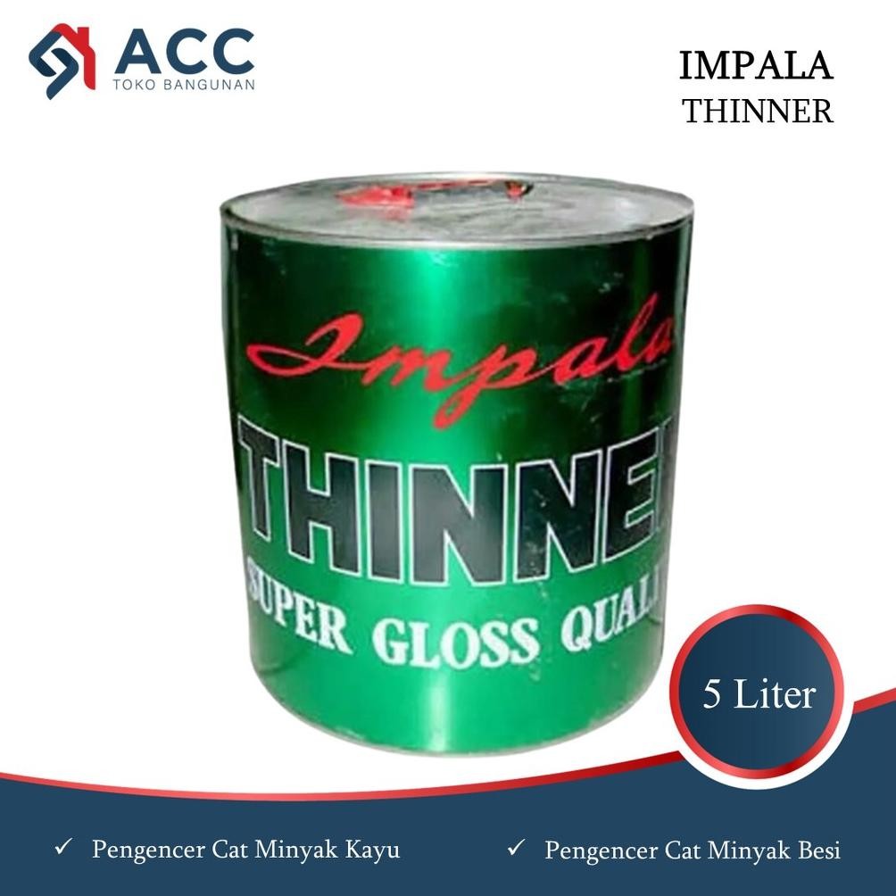 

Thinner Impala 5 Liter / Pengencer Cat Minyak Kayu Dan Besi SV9