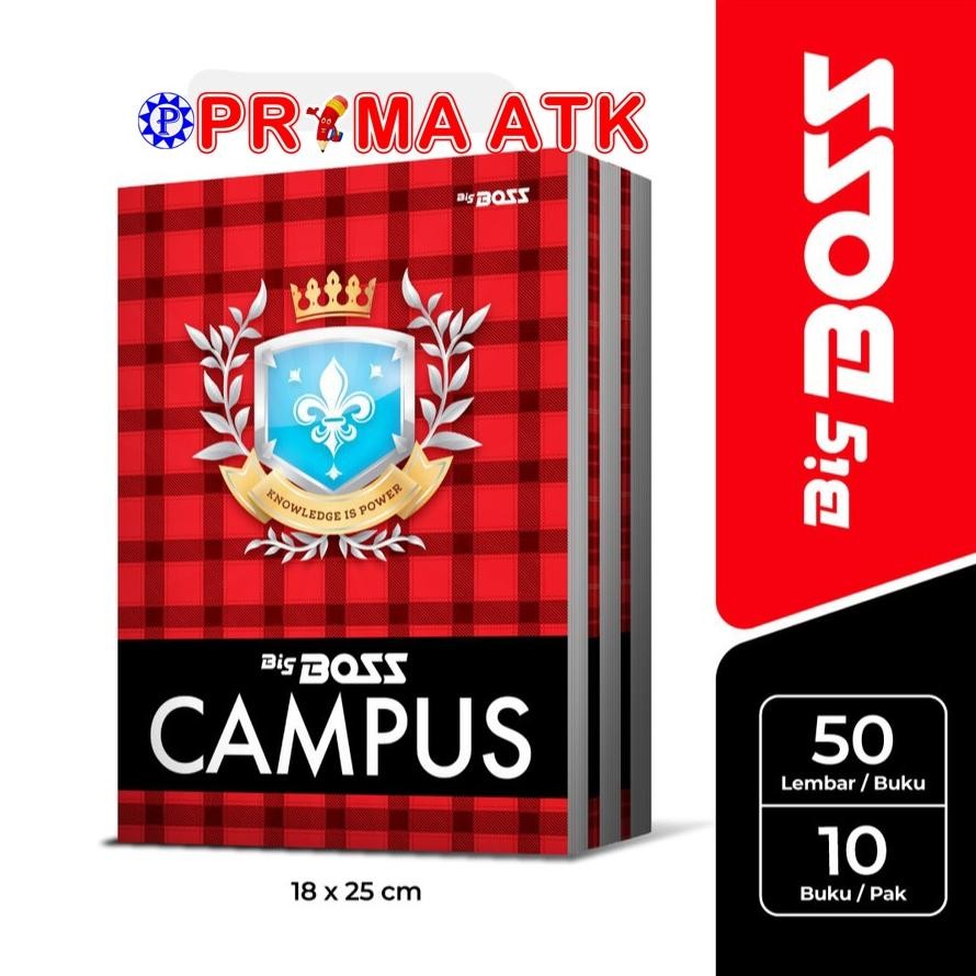 

(10 BUKU / 1 PAX) Buku Tulis Sidu Big Boss Campus Isi 50 Lembar / Bigboss Campuss 50 Lbr / Buku Ukuran Boxy B5 50 Lembar SV9