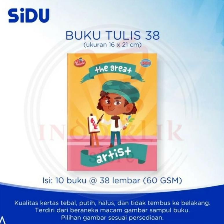 

Buku tulis sidu 38 lembar / buku tulis sinar Dunia 38 lbr / buku tulis SD SMP SMA SV9