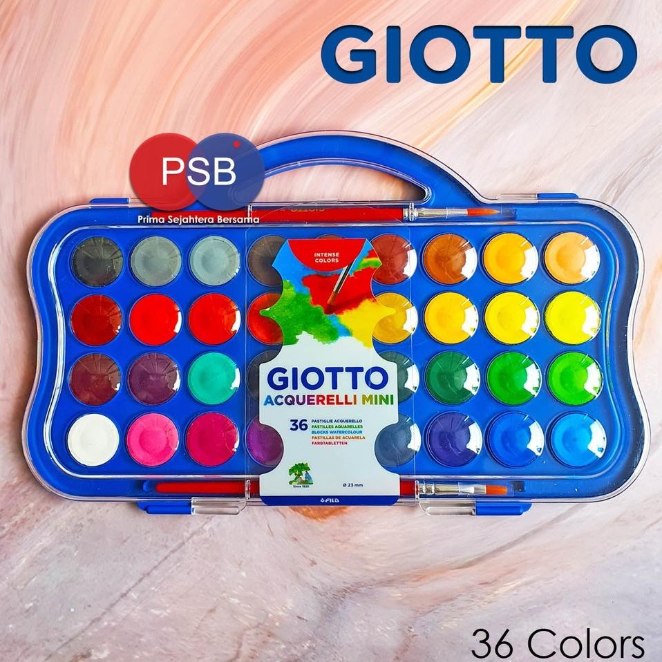 

Giotto Acquerelli Mini 36 Warna Cat Air Giotto Set 36 D 23Mm