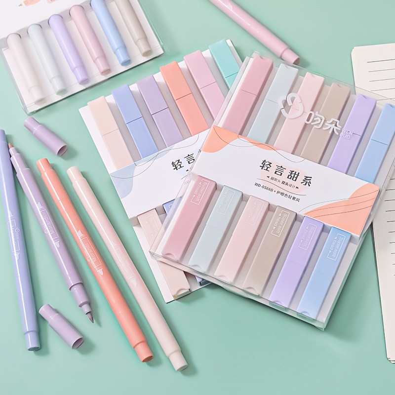

Ay00! PAOPAO Highlighter Spidol Set 6 Colour Warna Marker Pastel Cute