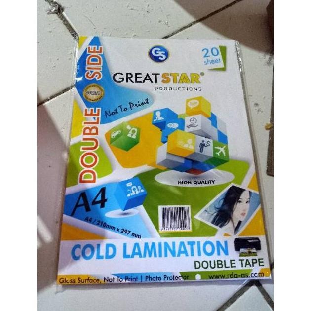 

LAMINASI DOUBLE SIDE /double tape Transparant Double Side Adhesive Clear A4/20 SV9