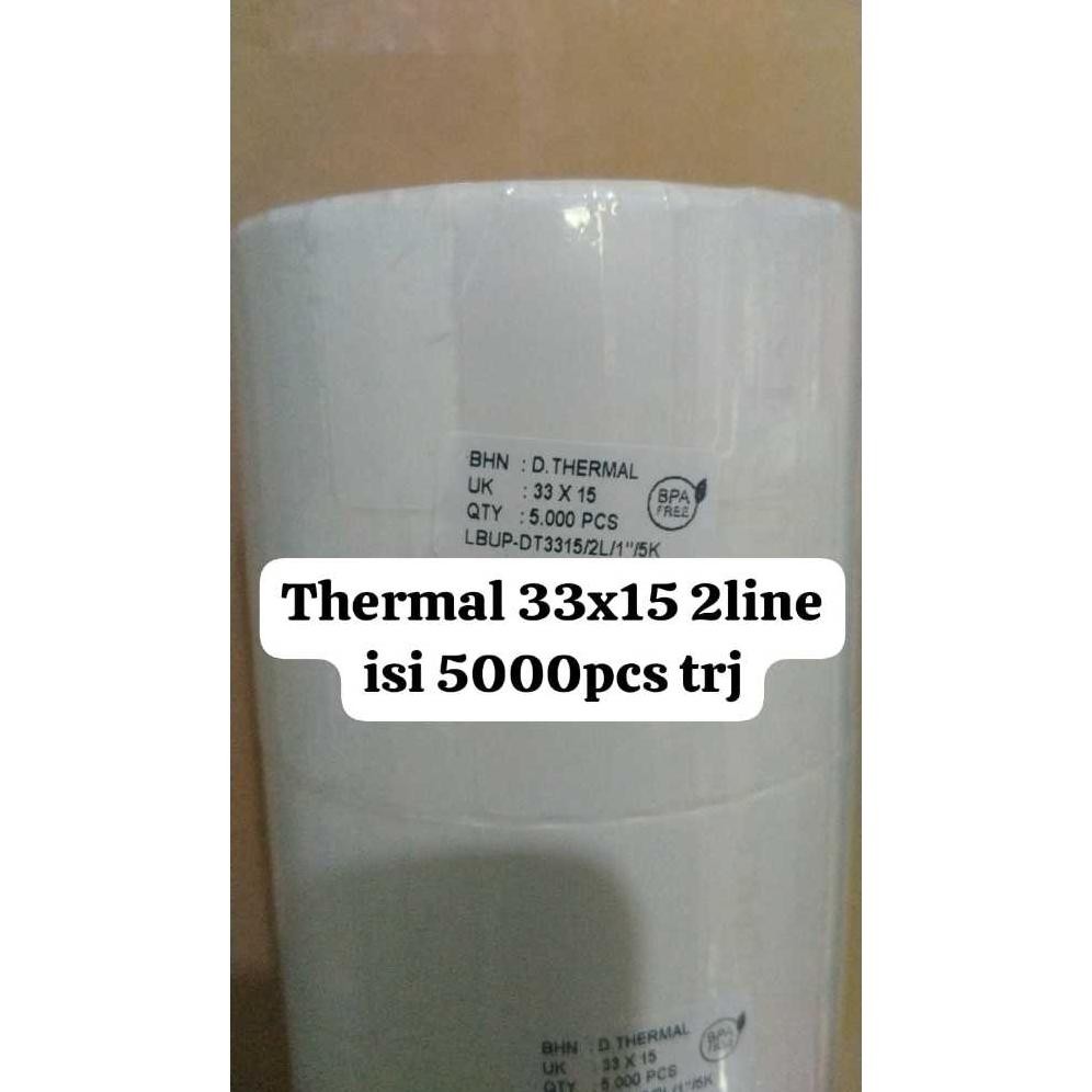 

Label Stiker Thermal 33x15 2line SV9