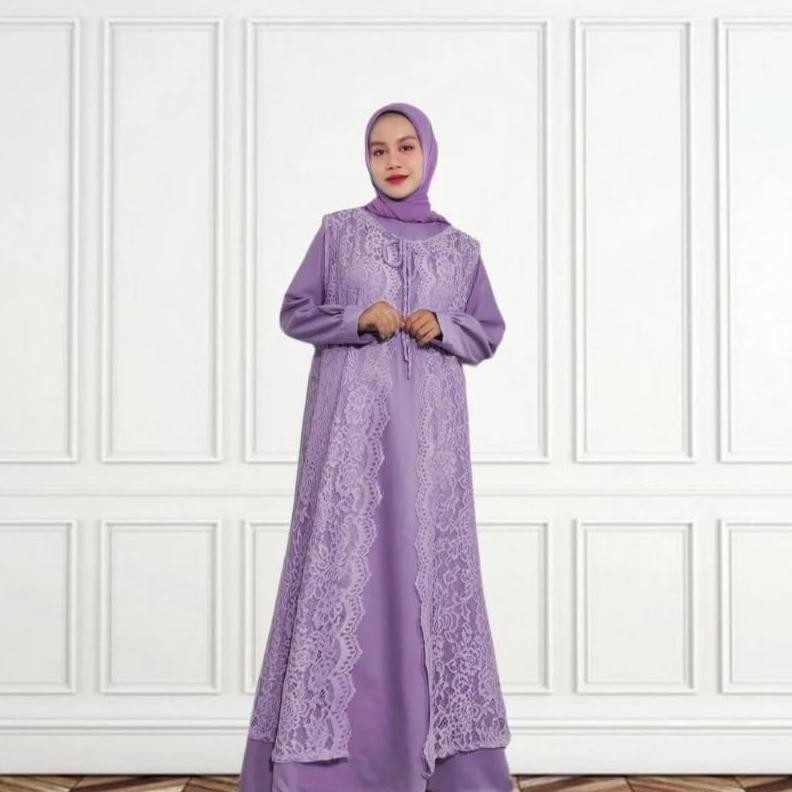 outer jumbo outer brukat cardigan brokat baju oter kondangan long vest outer jumbo AST