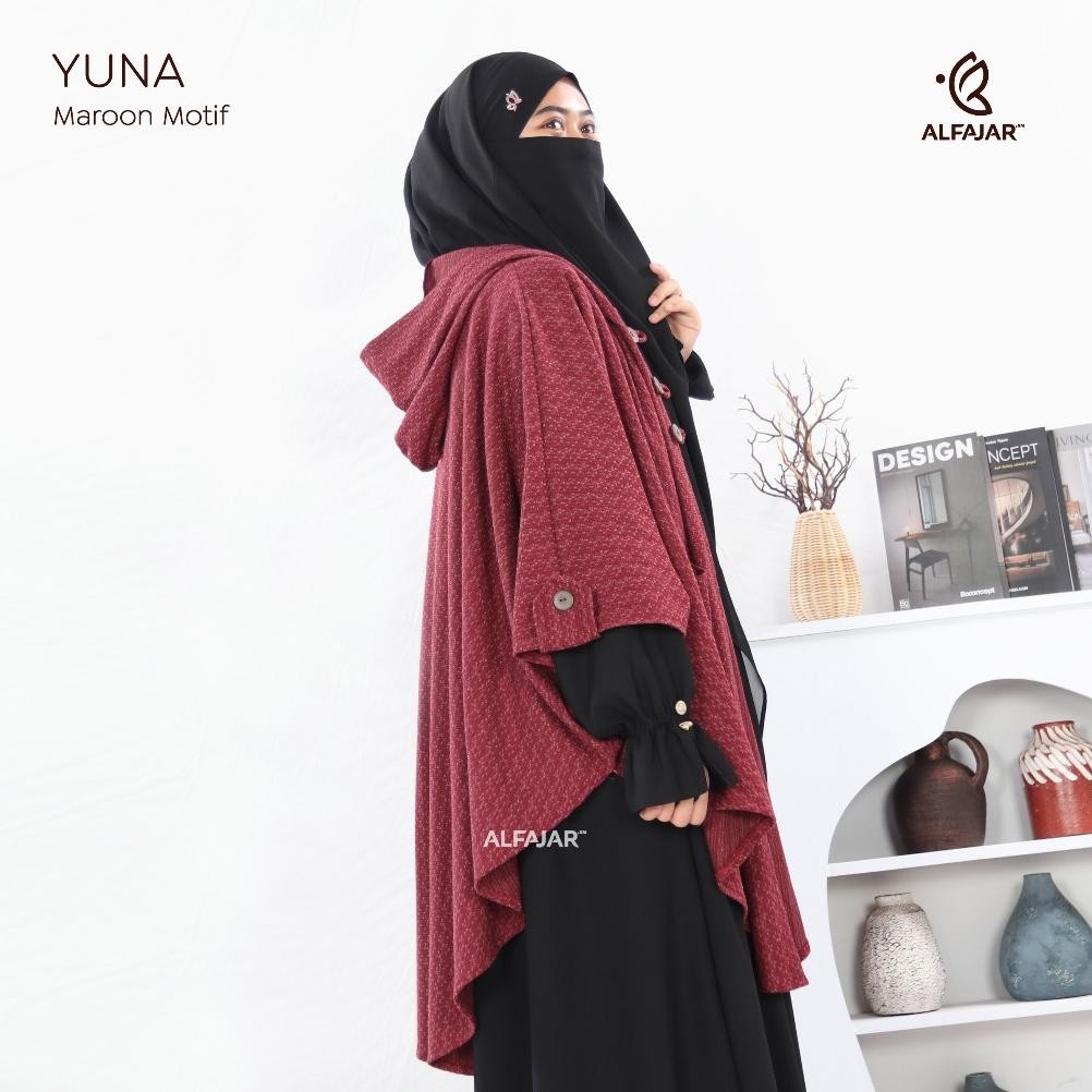 Outer Muslimah Kekinian Hoodie Syar'i YUNA by Alfajar AST