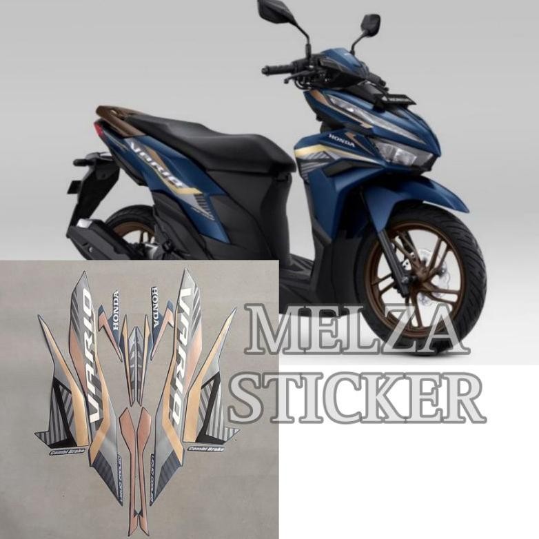 ASLI STRIPING VARIO 125 2023 STICKER WARNA BIRU DOFF BODY STANDAR MOTOR HONDA