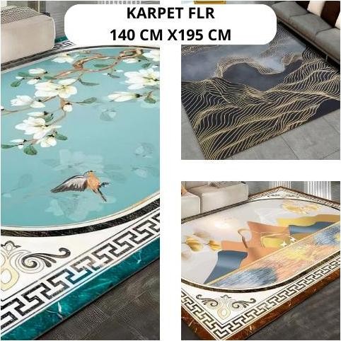 Karpet Lantai Ruangan Motif elegan Ruang Tamu Karpet Modern UK 140