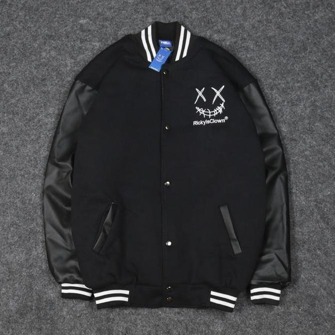 Jaket Varsity Baseball Ricky Is Clown Premium Authentic Full Tag Label (Best Quality)