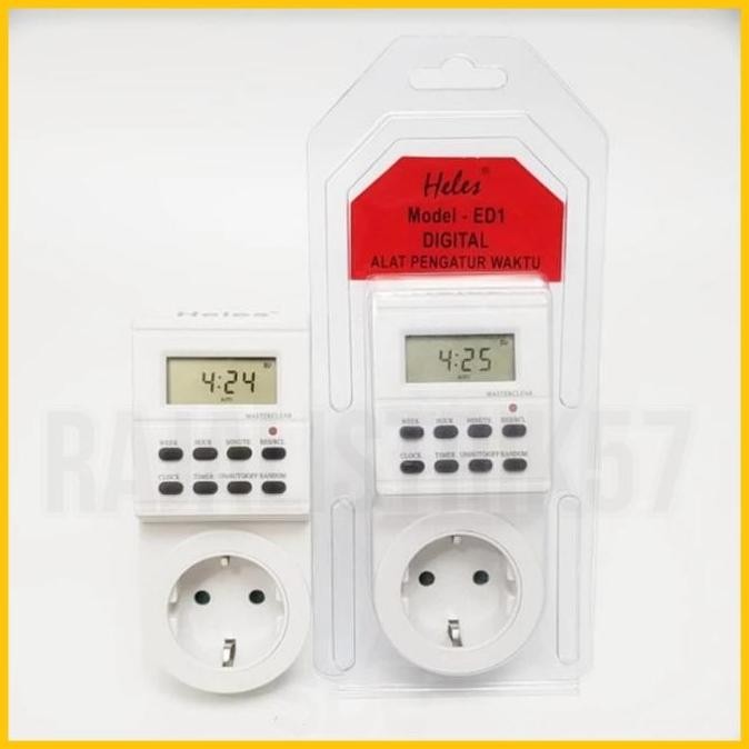 TERMURAH - TIMER DIGITAL HELES ED-1 STOP KONTAK TIMER LISTRIK DIGITAL HELES