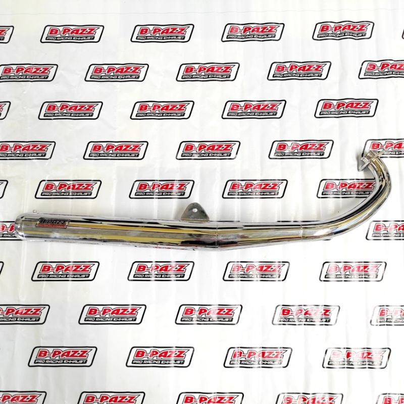 Knalpot B-PAZZ RX King Standar Racing Galvanis Finishing Chrome