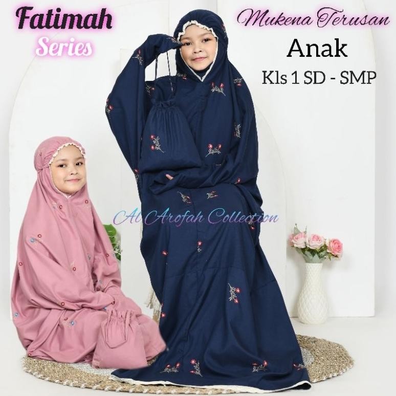 AL AROFAH  mukenah terusan anak SD | smp bordir FATIMAH AST