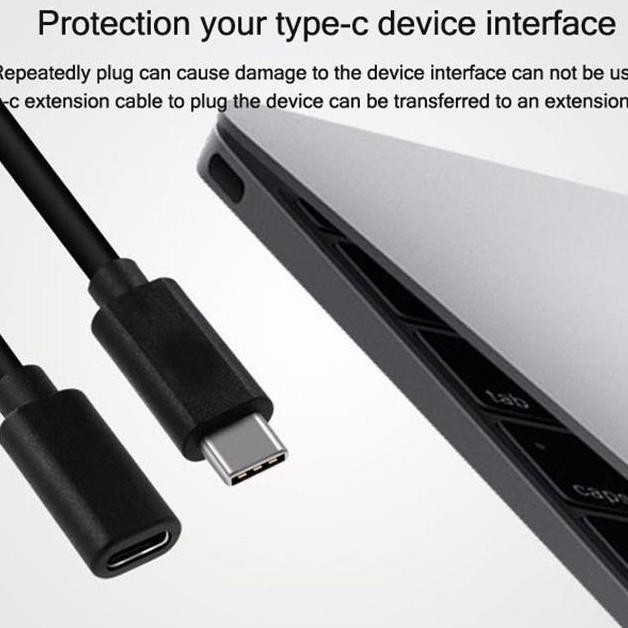 Berkualitas sambungan kabel extension usb 3.1 type c male ke female usb c data MURAH