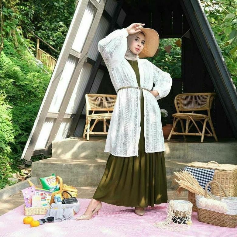 CARDIGAN BROKAT LONG OUTER BUSANA PANTAI/LONG OUTER CARDIGAN WANITA AST