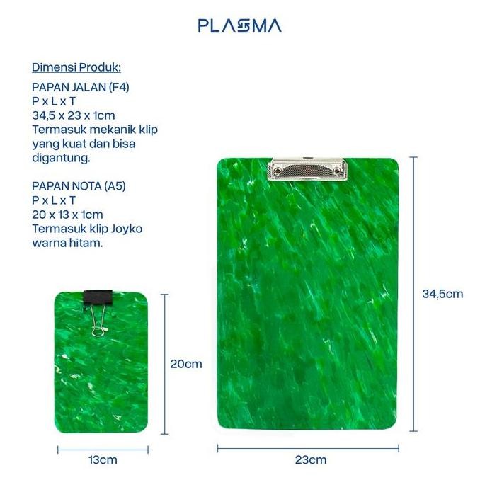 

PLASMA Papan Ujian F4 Nota A5 Recycled Plastic Receipt Board Bill Holder Papan Jalan Mini Cafe Kafe