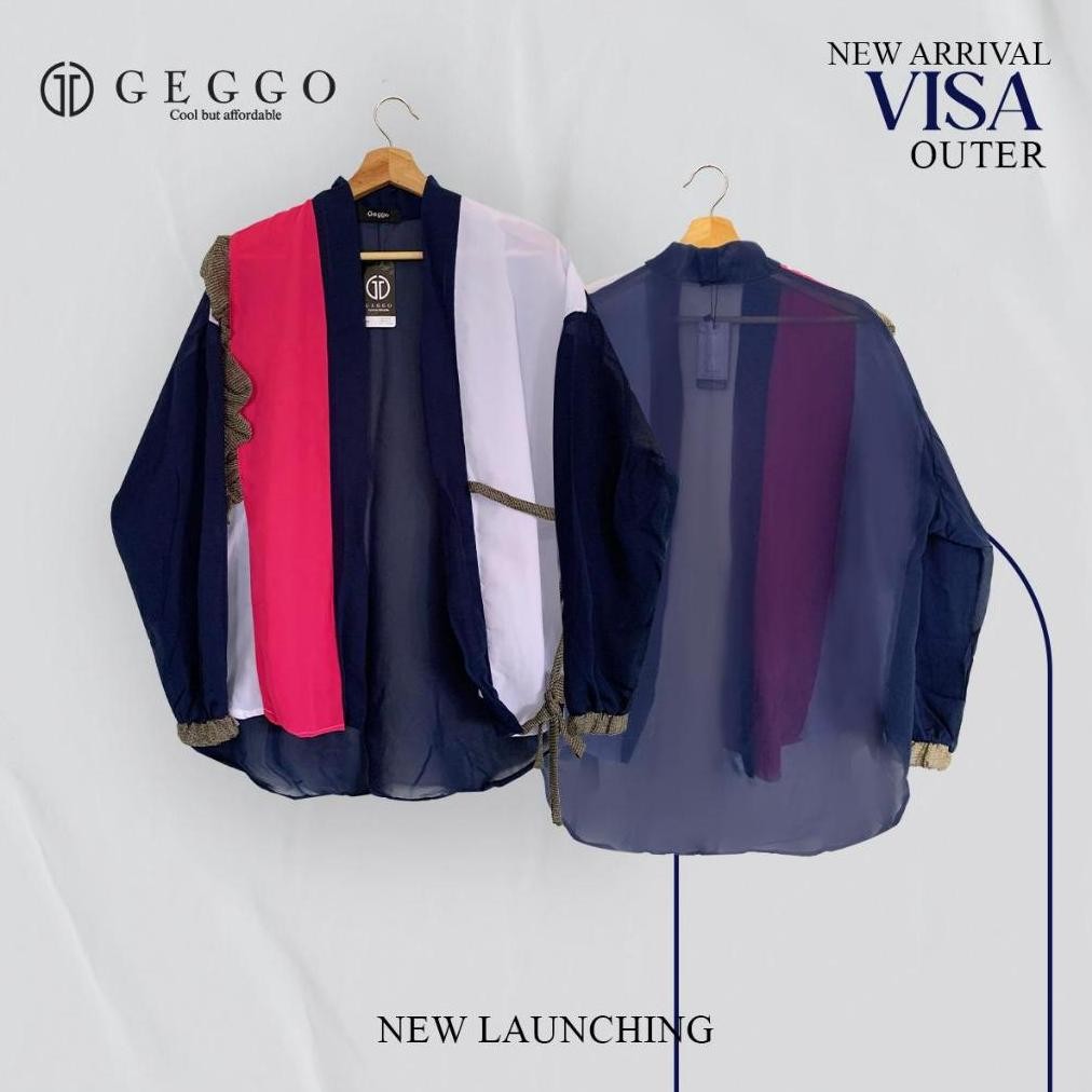 GEGGO WOMAN - VISA OUTER / ATASAN WANITA Top Outer Rompi Katun / LUARAN WANITA Panjang Kardigan AST