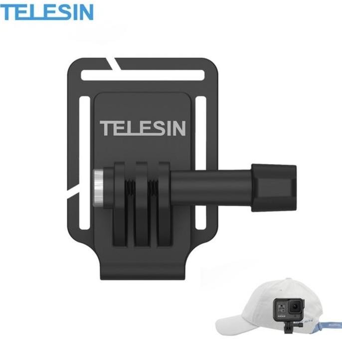 Berkualitas Telesin GoPro Cap Clip Baseball Hat Clamp Mount Backpack Clip MURAH
