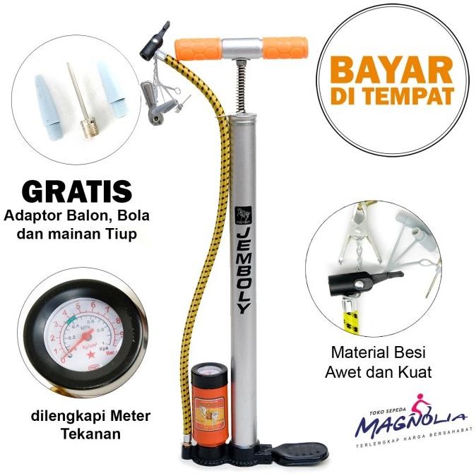 Pompa Ban Sepeda dan Motor Material Besi Merk Jemboly