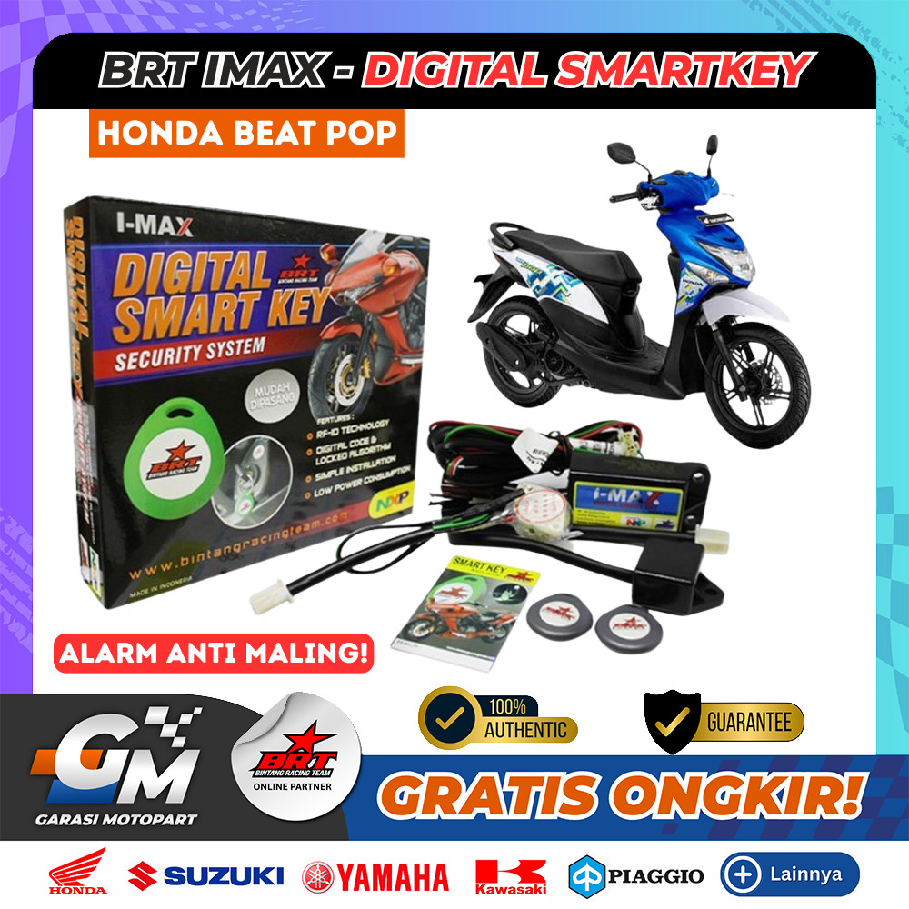 Alarm Motor Honda Beat Pop ESP i-Max Digital Smartkey BRT Baru Berkualitas