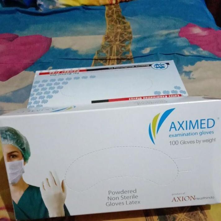 Sarung Tangan Latex Aximed Powdered Isi 100