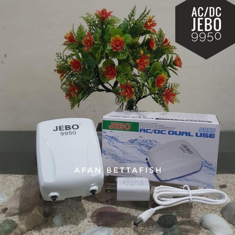 Terbaru Jebo 9950 Pompa Udara USB ACDC - Aerator Aquarium Portable Powerbank Emergency