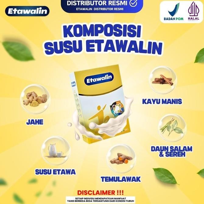 

Susu Etawalin Original 3 Box - Etawalin Original Bpom Halal - Minuman Susu Kambing Etawa - Susu Etawalin Original Bubuk Asli Dengan Jahe, Temulawak, Kayu Manis, Daun Salam & Sereh - Dairy Milk Bahan Serbuk [Bisa Cod] Kualitas Terbaik Harga Termurah