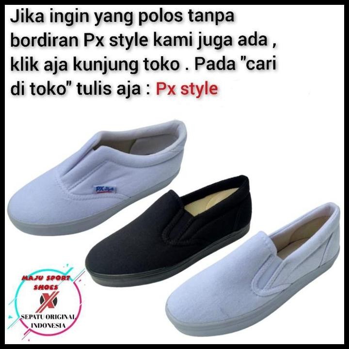 Terlaris Px Style 128 179 - Sepatu Original Slip On Kanvas Sepatu Lukis / Sepatu Slip On Px Style Pr