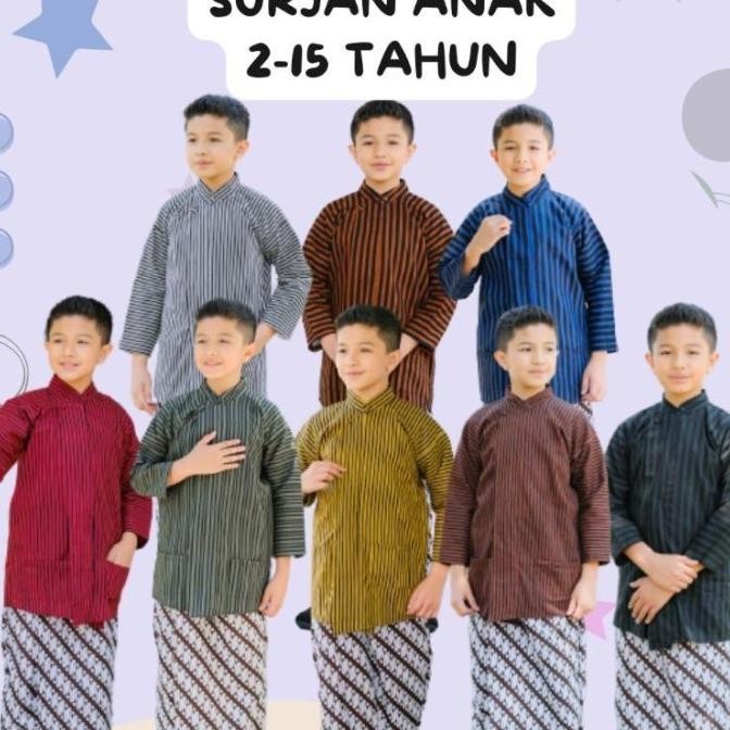 Baju Lurik Anak Laki Laki Baju Surjan Adat Jawa Lurik Baju Adat Jawa