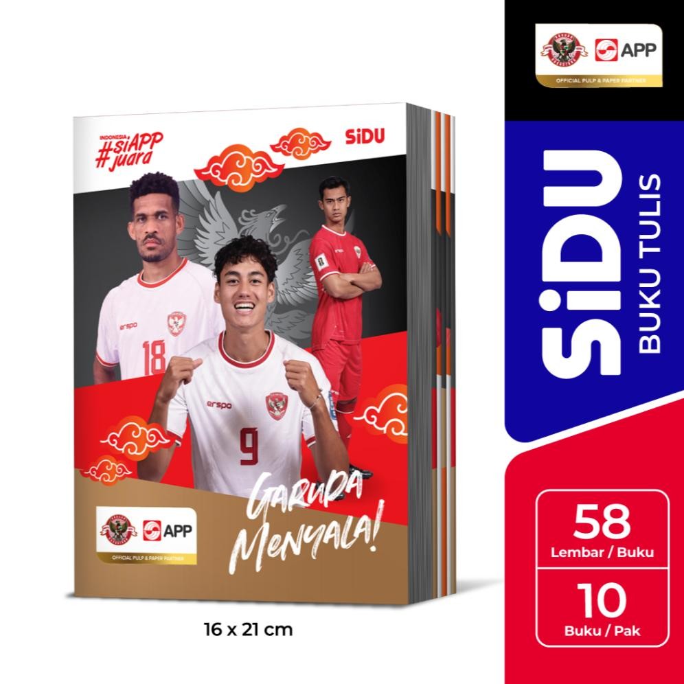 

SiDU Buku Tulis Timnas 58 Lembar - 10 buku