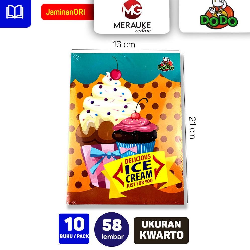 

Buku Tulis DODO 58 Lembar (1 Pack isi 10 Buku)