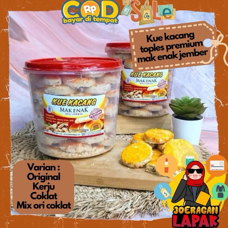 

JoeraganlapakKue Kacang Mak Enak Original Keju Coklat Mix Kacang Oven Stick Keju Asli Jember Toples Viral