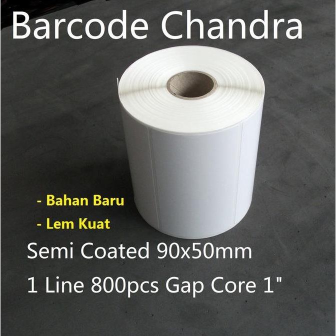 

Semi Coated 90x50 1 Line 800pcs Gap core 1" , Lebel Sticker Bare