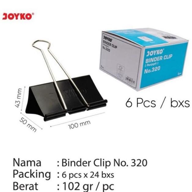 

Binder Clip Joyko No 320 1 pak / 6 pcs