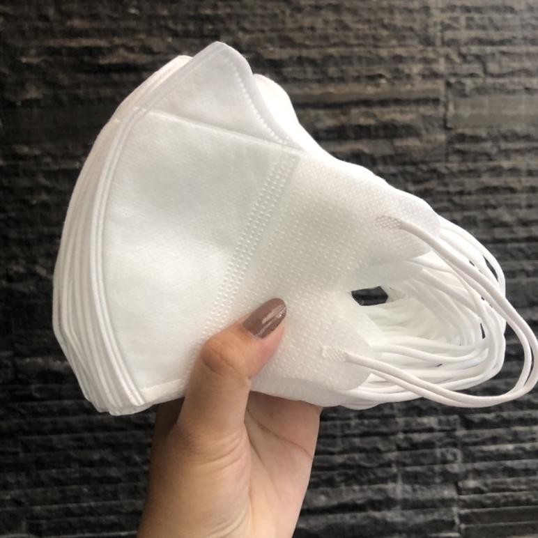 Masker Duckbill Garis Satuan Ecer Putih Hitam Random Trending