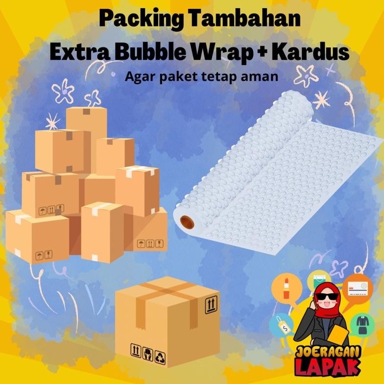

Packing Tambahan Extra Bubble Wrap Dan Kardus Wajib Barang Pecah Belah Best Seller