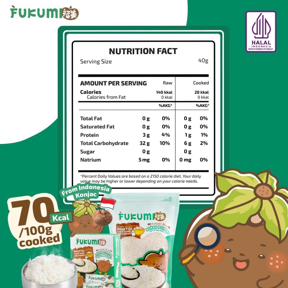 

FUKUMI Loyalty Bundle - 4 Pouch & 2 Box Sachet Beras Porang Free Fukumi Bowl