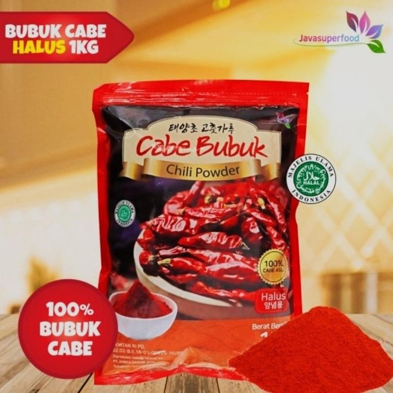 

Gochugaru - Bubuk Cabai Halus 1 KG Halal BPOM RB10